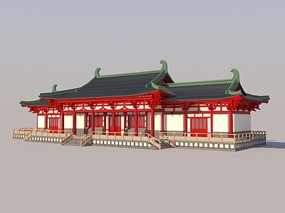 新中式中式古建 汉代大门 古建大门 古建筑 城门 大殿