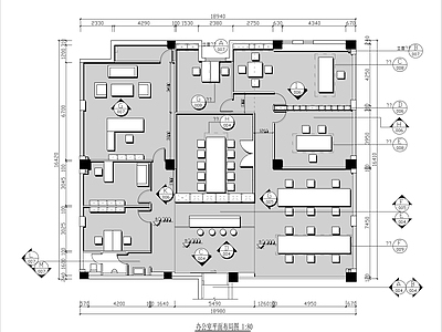 现代办公室 300㎡ 科技公司 施工图