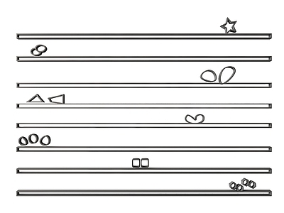 现代挂件 2D装饰横条墙饰 装饰横条图案图标 吊饰横条雕花 装饰横条剪影剪纸 镂空分隔线条墙饰