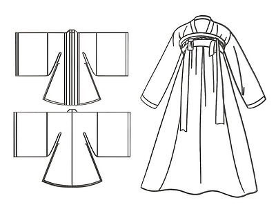 新中式挂件 2D汉服墙饰挂件 汉服图案图标墙饰 汉服标识雕花墙饰 汉服剪影剪纸墙饰 镂空线条汉服墙饰