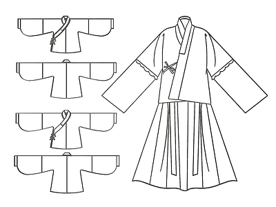 新中式挂件 2D汉服墙饰挂件 汉服图案图标墙饰 汉服标识雕花墙饰 汉服剪影剪纸墙饰 镂空线条汉服墙饰