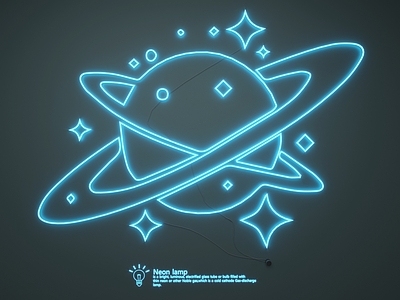 现代其他灯具 地球 星球 发光字 发光灯 霓虹灯