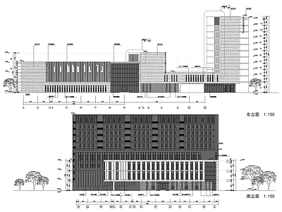 现代住宅楼建筑 十一层校区住宅楼 施工图