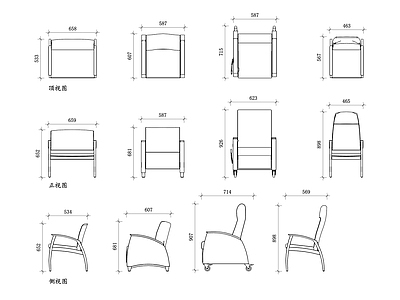 现代医院 病房椅设计 病房椅材质 病房椅颜色 病房椅功能 病房椅尺寸 施工图