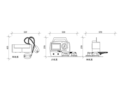 现代医院 除颤仪外观 除颤仪屏幕 除颤仪电极 除颤仪便携性 除颤仪操作界面 施工图