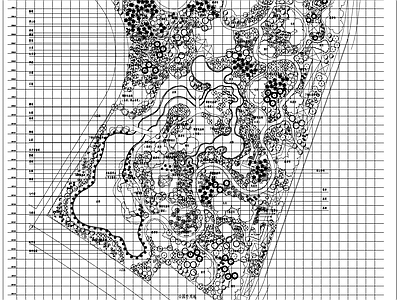 现代公园景观 绿化种植图 施工图