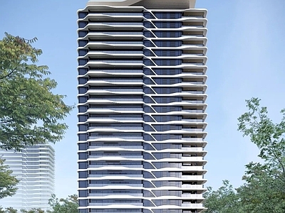 简约现代多层住宅 简约现代流线建筑 商丘金沙金明书院 豪宅住宅小区建筑 高层洋房住宅小区