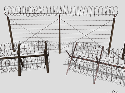 现代其他景观 铁丝网 栅栏 电线 电缆