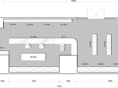 现代其他工装空间 药店平面图 施工图