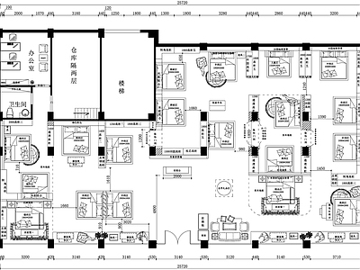 现代其他商业空间 家纺 施工图