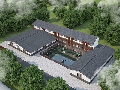 新中式中式古建 中式古建筑 园林古建 四合院