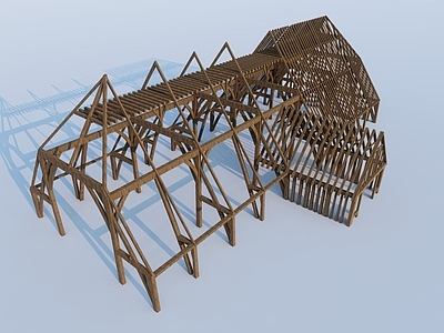 现代新中式其他工业建筑 木廊架 木结构 木框架 屋顶结构
