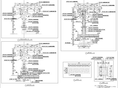现代新中式廊架 单臂廊架 单跨廊架 廊架 单边廊架 新中式廊架 施工图
