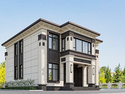 中式风格建筑 新中式别墅