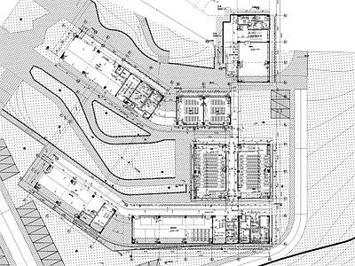 现代学校建筑 高校现代服务系楼 综合教学楼 施工图