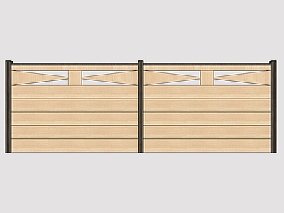 现代围栏护栏 塑木 防腐木 花园 木