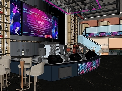 现代酒吧 舞台 演艺吧 酒吧舞台 夜店 音乐吧