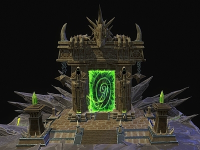 中式古建 魔兽世界 黑暗之 黑暗之 魔幻场景 PBR穿越之