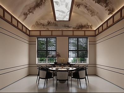 新中式其他餐饮空间 新中式四合院