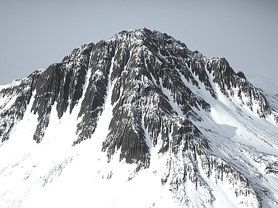 现代其他景观 英雄山雪山 山脉 自然 冰川地形 PBR山坡