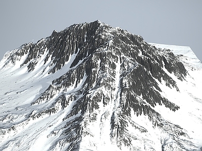 现代其他景观 英雄山雪山 山脉 自然 冰川地形 PBR山坡