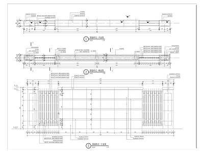 现代小区景观 两种款式小区围墙 施工图