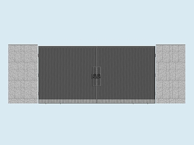 新中式庭院门 花园 双开 铝艺院 铝合金大 金属格栅