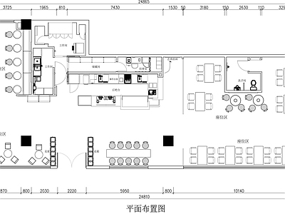 简约蛋糕店 200平米 设 施工图