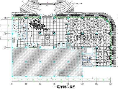 现代工装图库 宴会厅平面图 宴会厅 宴会厅平面布置 宴会厅平面布局 施工图 工装图库