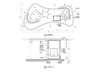 现代廊架 异形廊架 施工图