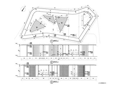 现代廊架 异形廊架 施工图