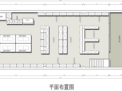 现代驿站 便利店快递驿站 驿站平面布置图 便利店平面布置图 施工图