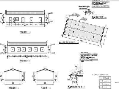 现代住宅楼建筑 屋面加层 施工图