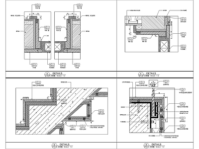 现代楼梯节点 家装节点 大样图 施工图