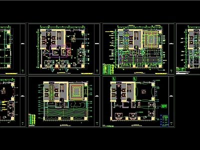 现代楼梯节点 公寓大堂电梯间 家装节点 GRG 施工图