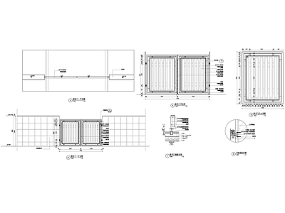 现代小区景观 铁艺 消防 施工图