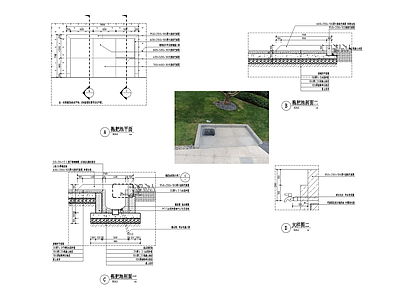 现代小区景观 拖把池 施工图
