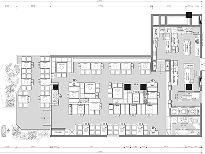 现代火锅店 火锅店 施工图