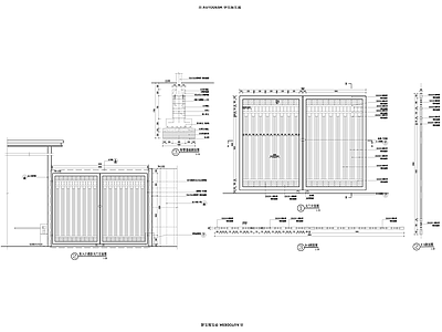 现代小区景观 铁艺 施工图
