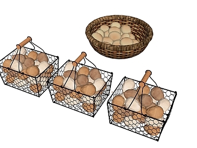 厨房用品组合 鸡蛋篮子 鸡蛋竹棚