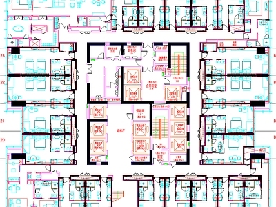 现代工装图库 客房平面布置 房间平面布局 客房平面图 房间 客房 施工图 工装图库