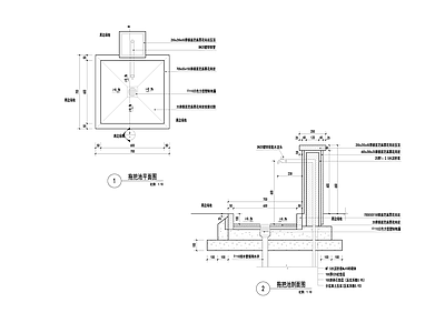 现代小区景观 拖把池 施工图