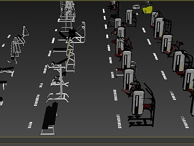 现代工业健身房 健身器械大全
