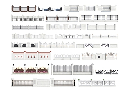 欧式新中式其他景观 围墙 护栏 铁艺