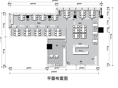 现代快餐店 196平米快餐店 快餐店设计平面图 快餐卤味店平面图 施工图