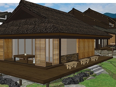 日式古建筑 日式小镇 多层 日式 日式