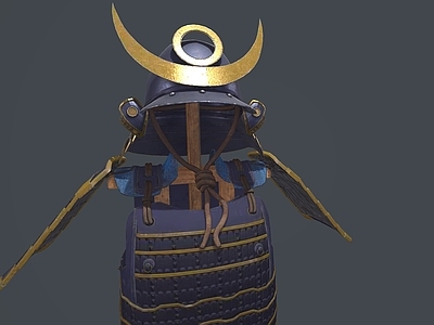 军事器材 武士盔甲 日本盔甲 紫色战甲