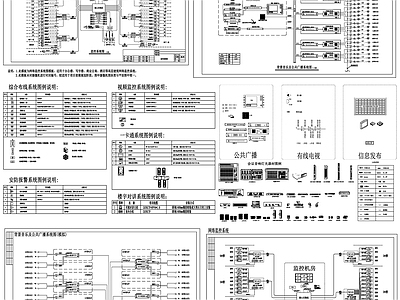 现代设计说明 网络监控系统 监控系统 背景音乐系统 公共广播系统 弱电系统 施工图