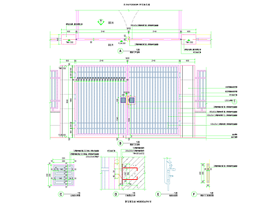 现代小区景观 铁艺 施工图