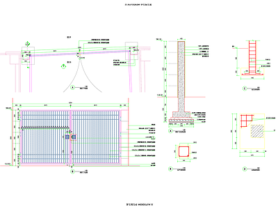 现代小区景观 铁艺 施工图